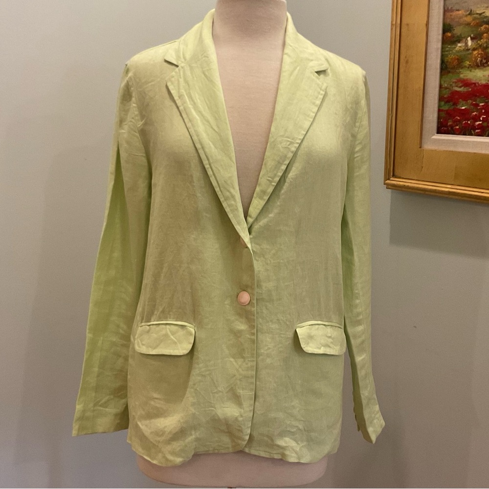 Roller Rabbit 100% Linen Boho Chic Oversized Blazer